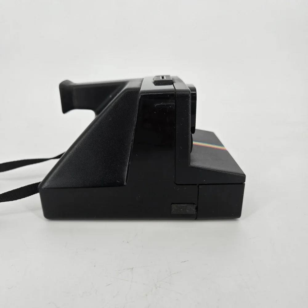 Vintage Polaroid Time-Zero‎ One Step Land Camera Rainbow Stripe w Strap Untested